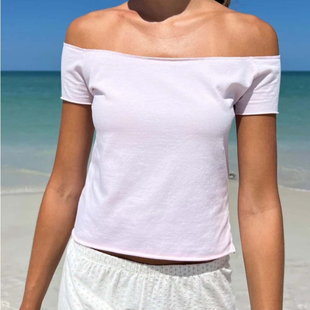 Brandy Melville Bonnie Crop Top Light Pink